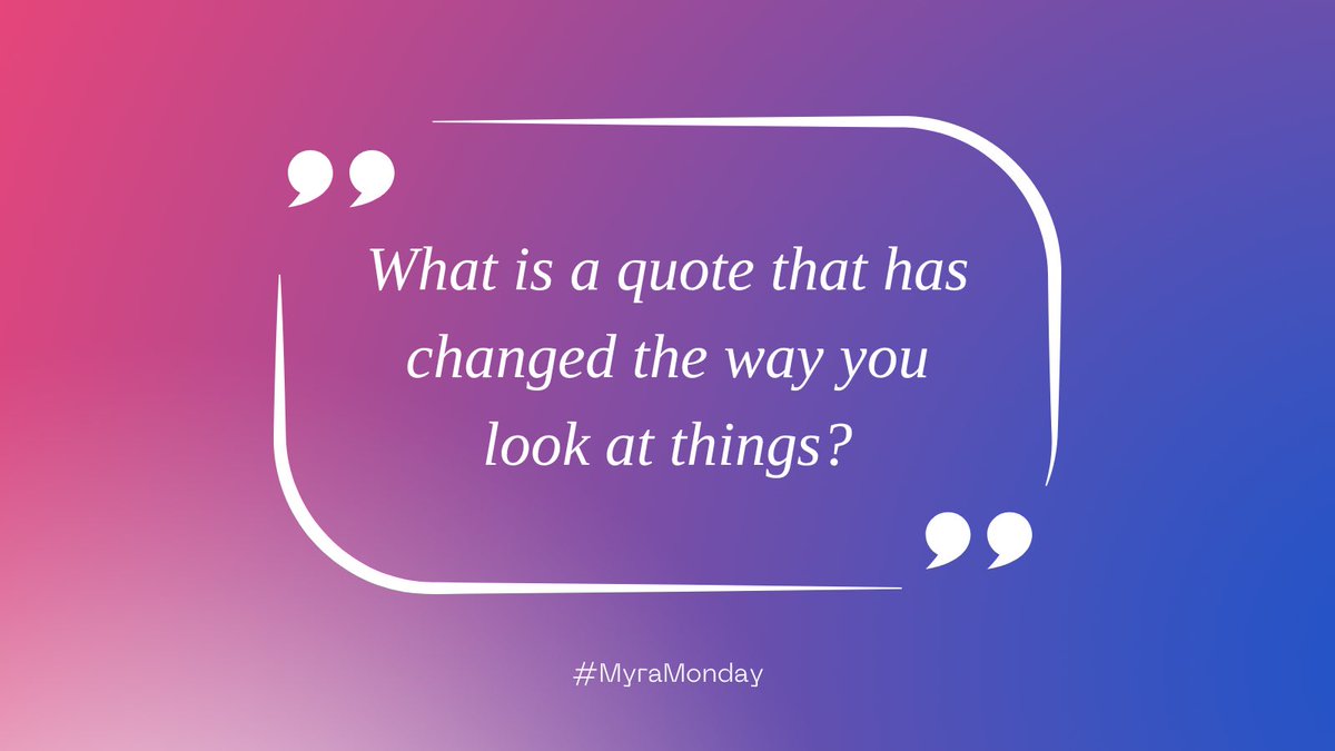 Hey, it's Myra! tweet media