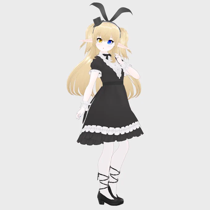 VRoid Studio1.14でしれっとお出しされたハロウィン衣装たち、この2着がシンプルにかぁいくてオススメ 