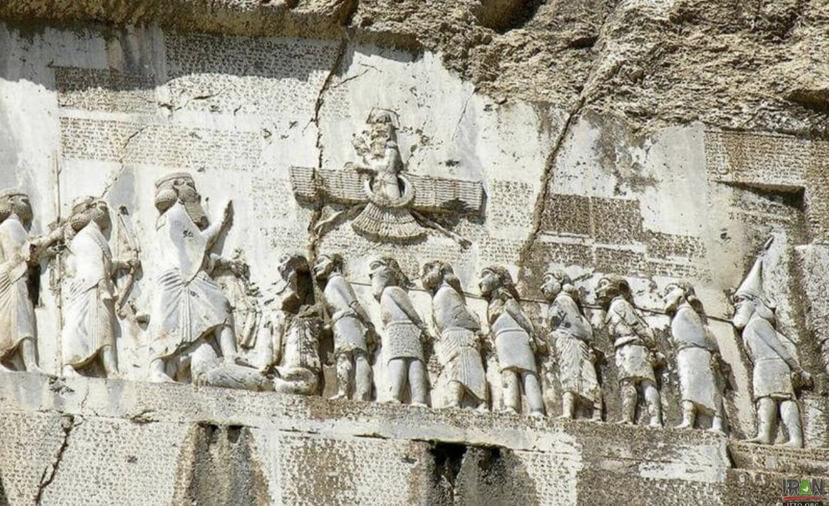 Third_Eye_Seeks's tweet photo. 👀💭 The #Behistun Inscription is an engraving located on the cliff of Mount Behistun. The inscription was written in 3 languages, accompanied by a large rock relief. The Behistun Inscription is for the field of #Assyriology what the Rosetta Stone is for #Egyptology. #Archaeology https://t.co/88asDkU18u