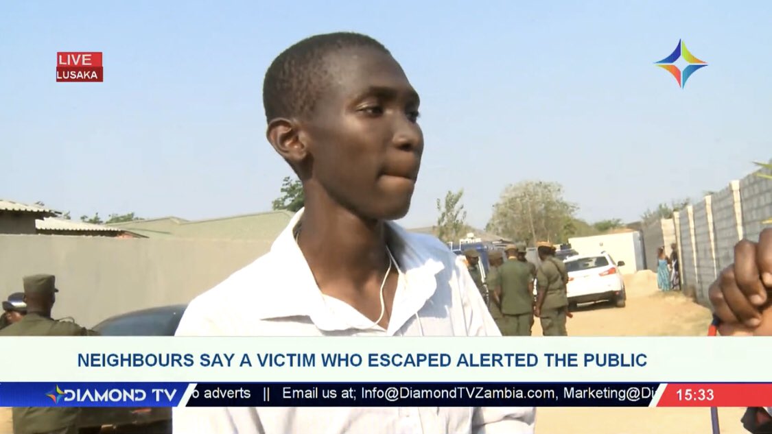 CalvinChikenge's tweet photo. Away from sports, this youngman (missed his name) is the one who tipped the police about the abductors

He tells Diamond TV that one of the girls escaped and knocked on his gate for help and that’s how he mobilized his friends to rescue the other girls. 

Such a courageous guy 👏🏽 https://t.co/k9qw3NK9Cy