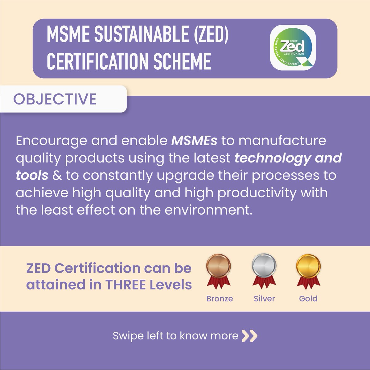 FloBizOfficial's tweet photo. The ZED process entails sustained improvements over time on marked parameters of certification, which in turn will make the industry more competitive.
Swipe to know more about this scheme ๐
#MSME #ZeDScheme #smallbusinesses #BuildingForBharat #SMB #mybillbook #policy https://t.co/Iv0owawZ0y