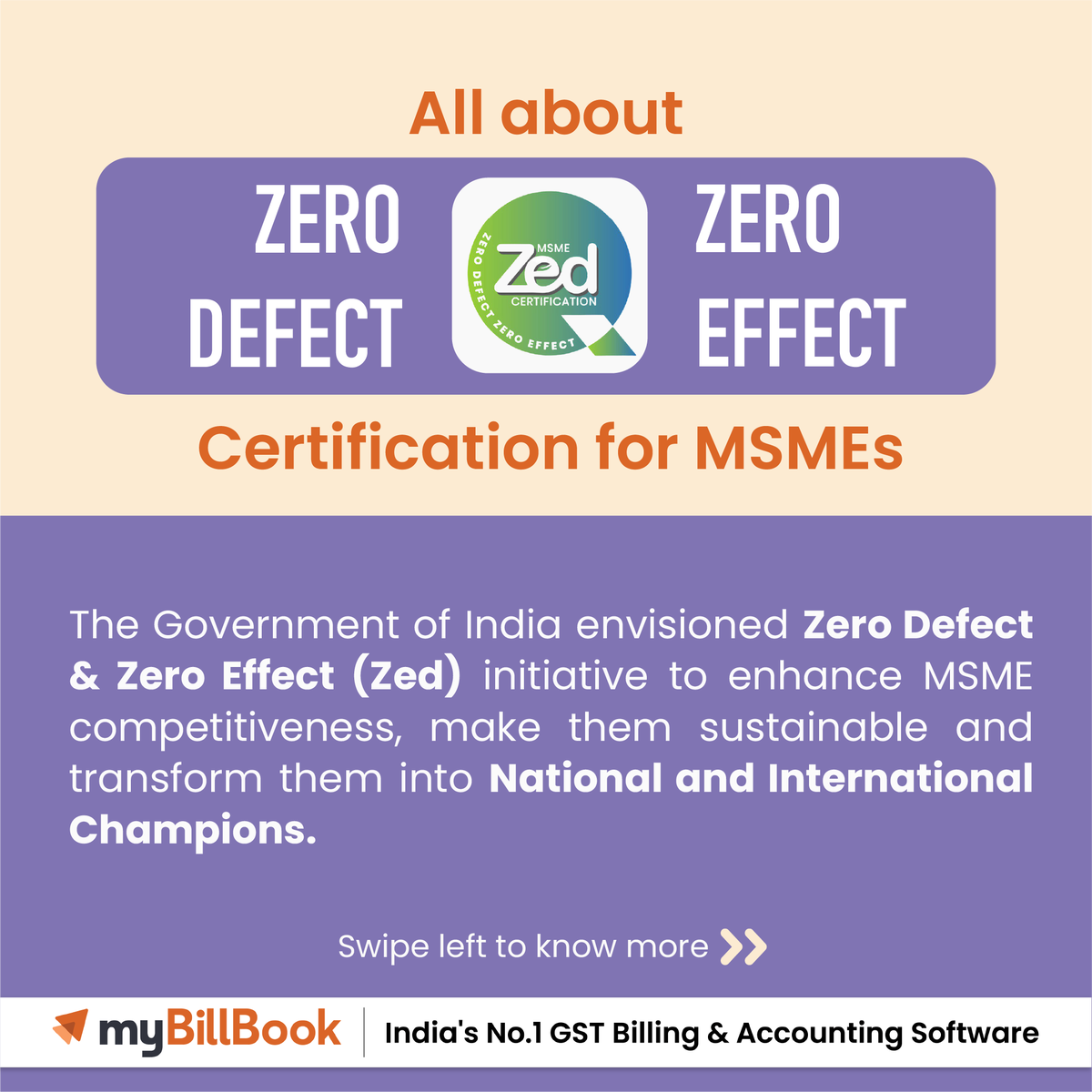 FloBizOfficial's tweet photo. The ZED process entails sustained improvements over time on marked parameters of certification, which in turn will make the industry more competitive.
Swipe to know more about this scheme ๐
#MSME #ZeDScheme #smallbusinesses #BuildingForBharat #SMB #mybillbook #policy https://t.co/Iv0owawZ0y