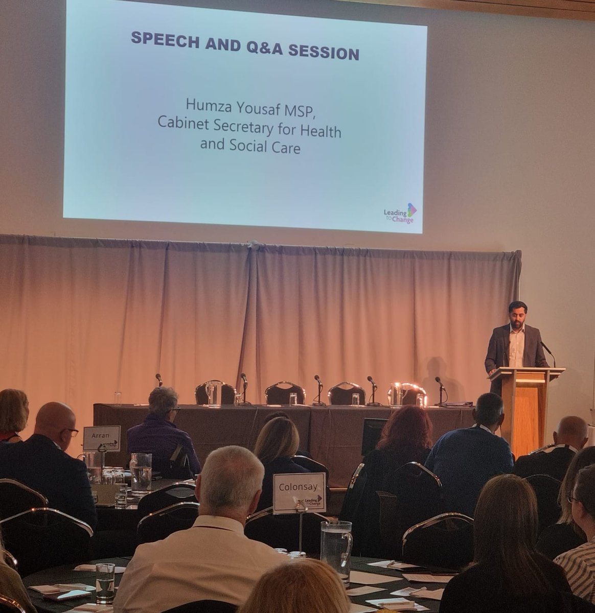 Health Secretary <a href="/HumzaYousaf/">Humza Yousaf</a> with health, social care &amp; social work staff launching #L2C Leading to Change national leadership development programme to support improvements, opportunities and wellbeing for those working across these sectors

#helpingyoutomakeadifference