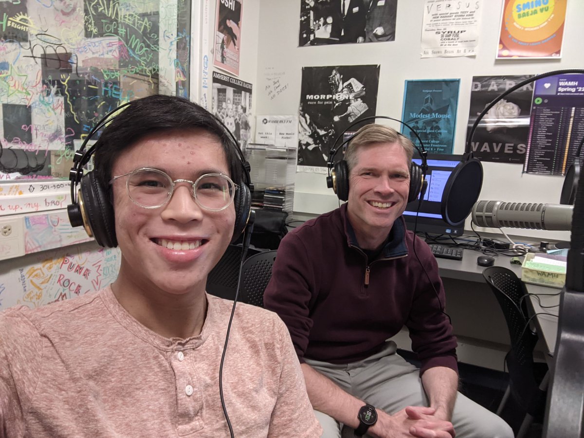mellio2's tweet photo. I had a great time on the air yesterday at WAMH 89.3 - talking 80s music @AmherstCollege with station manager Holden Orias ’24! https://t.co/SiqG2WFV1D
