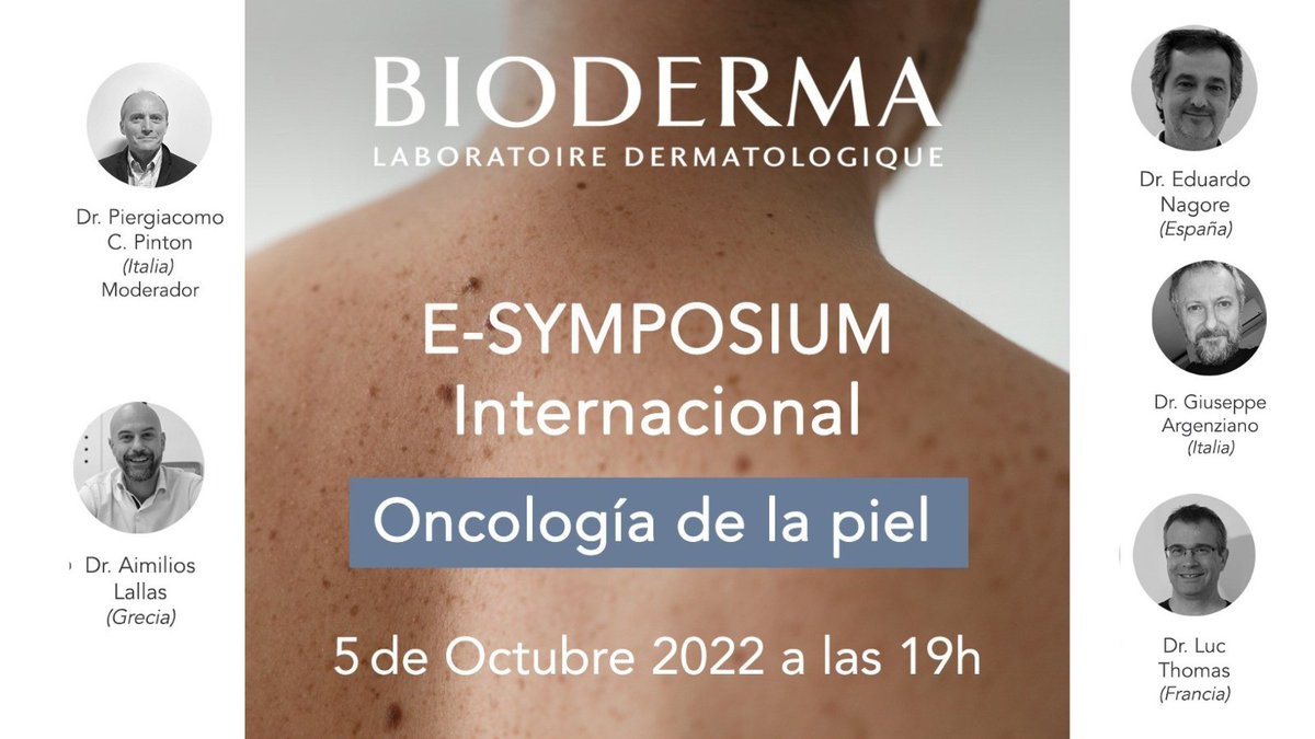 👉Participa en el E-Simposyum internacional de #NAOS sobre #Oncología de la piel

📆Miércoles 5 - 19:00 a 20:30 
 ✅ Regístrate aquí: urlz.fr/j0GU

 #dermatología #Skinoncology #BiodermaInternationalEsymposium #Bioderma