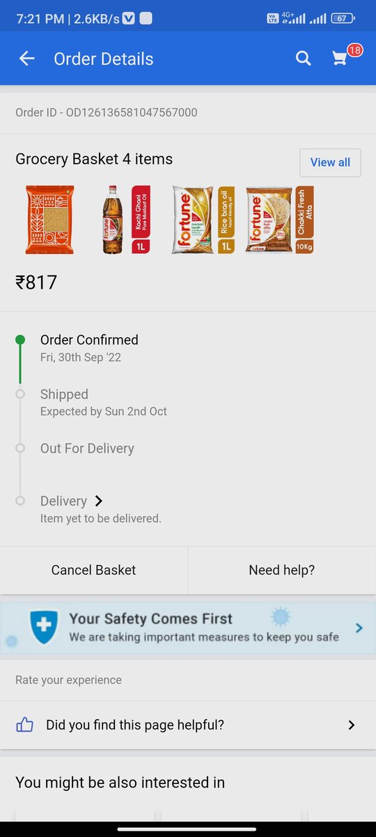 ManishBalmiki8's tweet photo. My oder is not shipped https://t.co/7e9LP8zNfF