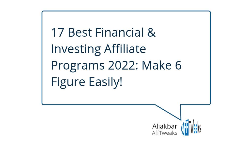 Afftweaks_'s tweet image. Investment affiliate programs can be a game changer for many affiliates, you just have to create quality content around investment products, services, and resources to your audience.

Read more 👉 lttr.ai/21xZ

#InvestingAffiliateProgram #StartMaking$$$ #FinanceBlog