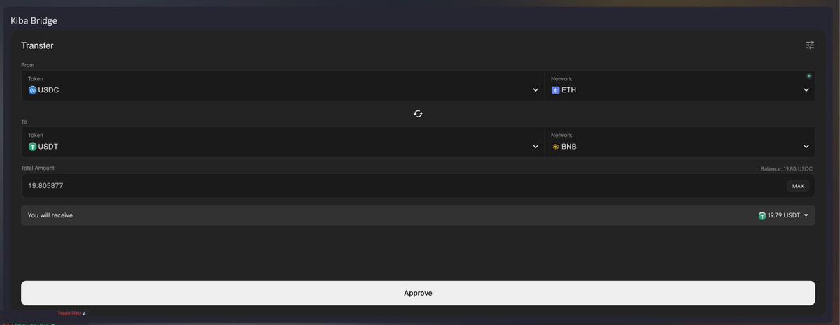 🛠 We keep on working #KIBAKREW! 

We've built a $KIBA bridge to allow our users to bridge assets cross chain! 

LFG stay #KIBASTRONG

#KIBA #KIBAINU #KIBARMY #BNB #ETH #BTC #MEMECOIN