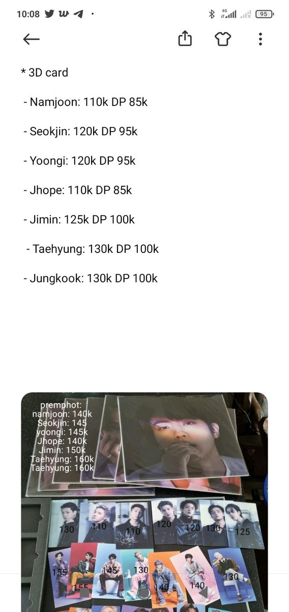 Lovelywinterid's tweet photo. Wts sharing proof collector
Akan di CO pada tanggal 4 Oktober jika slot 85% terisi. 

sharing ada di picture. 

Satuan juga bisa
Prempot. Harga asli 1.080.000/ot7
Harga diskon 1.000.000/ot7 

Ada GO ✅
Bersih Ina ✅
Tag wtb wtt wts rm jin Suga jhope jimin Taehyung Jungkook PC https://t.co/4aR6CvF01s