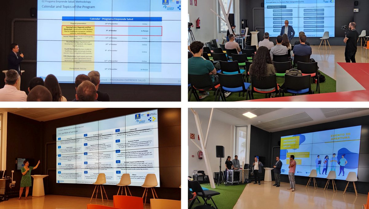 🚀Hoy nos encontramos en Canarias para iniciar el #ProgramaEmprendeSalud organizado por <a href="/SPEGC/">SPEGC</a> con el apoyo de la <a href="/ULPGC/">ULPGC</a>, Servicio Canario de Salud y el Gobierno de Canarias para impulsar el emprendimiento en el ámbito sanitario de Canarias con la colaboración de <a href="/Genesis_Biomed/">GENESIS Biomed</a>.