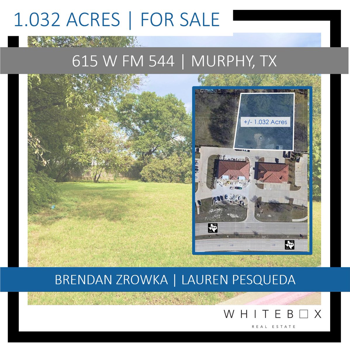 Contact Brendan or Lauren to check out this developed land site in Murphy, TX. whiteboxrealestate.com/615-w-fm-544-m…