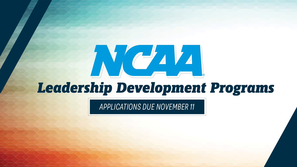 Applications are now being accepted for the 2022-23 NCAA Emerging Leaders Seminar, Foundations of Fundraising, Student-Athlete Leadership Forum Facilitators, and NCAA &amp; <a href="/NFL/">NFL</a> Coaches Academy Programs!

𝗔𝗣𝗣𝗟𝗬 𝗛𝗘𝗥𝗘 → b.link/LDPrograms

#NCAALearnLead