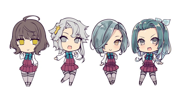 秋霜描いてて、そういえば玉波涼波も一重まぶただったのでは…?と気づいてプチ修正。ダブルチェックだいじだいじ。 