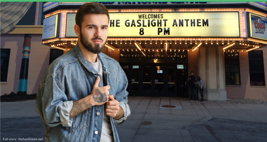 REALpunknews's tweet image. I’ll Probably Be the Only Guy With American Traditional Tattoos Wearing Docs and a Jean Jacket at the Gaslight Anthem Show Tonight l8r.it/DY4Q