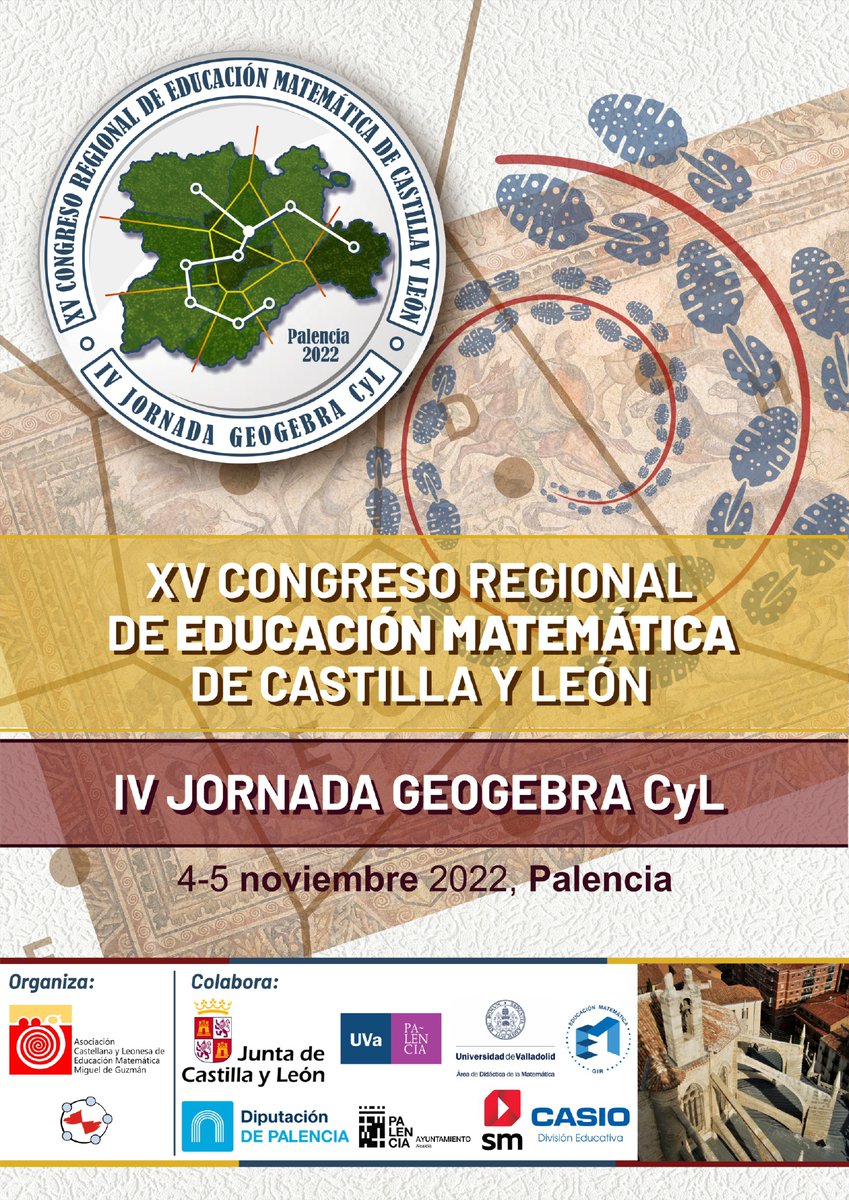 📌Palencia acoge en noviembre, el XV Congreso Regional de Educación Matemática junto a la IV Jornada GeoGebra de Castilla y León, en el cual colabora el <a href="/UVaPalencia/">UVa Campus de Palencia</a> , a través del Área Didáctica de la Matemática y el Grupo de Investigación Reconocido ‘Educación Matemática’.