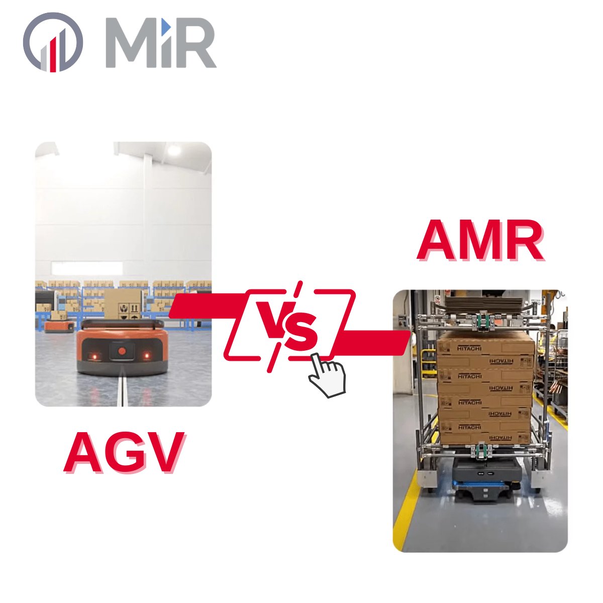 Les #AGV  : véhicules à guidage automatique sont concurrencés par des robots plus sophistiqués, flexibles et rentables : les #AMR : robots autonomes mobiles.  🎯

Contactez-nous pour découvrir pourquoi les AMR sont supérieurs aux AGV.💸

👉 contact@hmi-mbs.fr