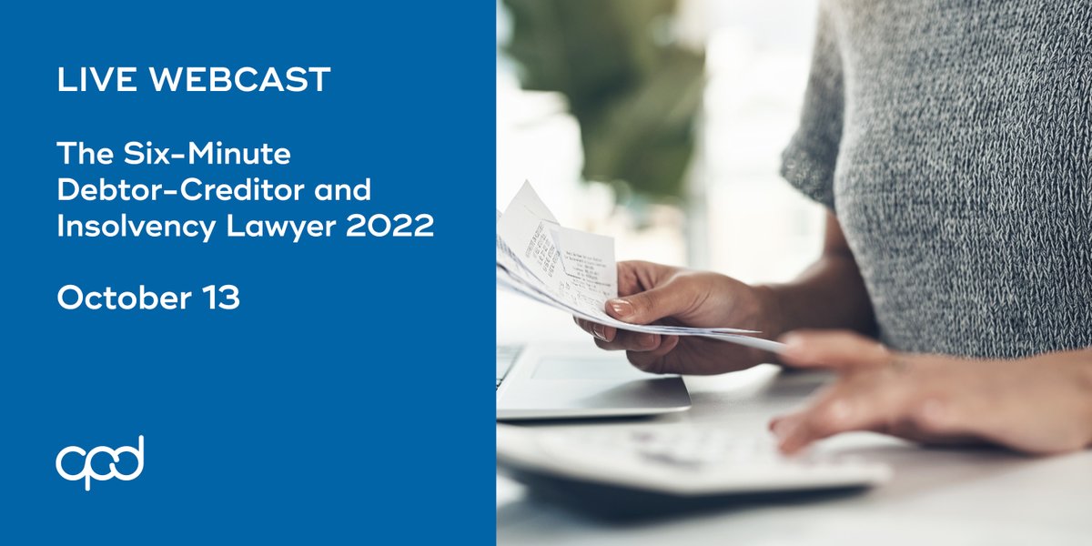 LSOCPD's tweet photo. Economic uncertainty, coupled with interest rate hikes and market volatility, brings you files involving insolvencies and debt recovery actions. Our speakers help you prepare with analysis of the latest issues in debtor-creditor and insolvency law. https://t.co/Xm15M5SxLS #LSOCPD https://t.co/awuhYQog8Y