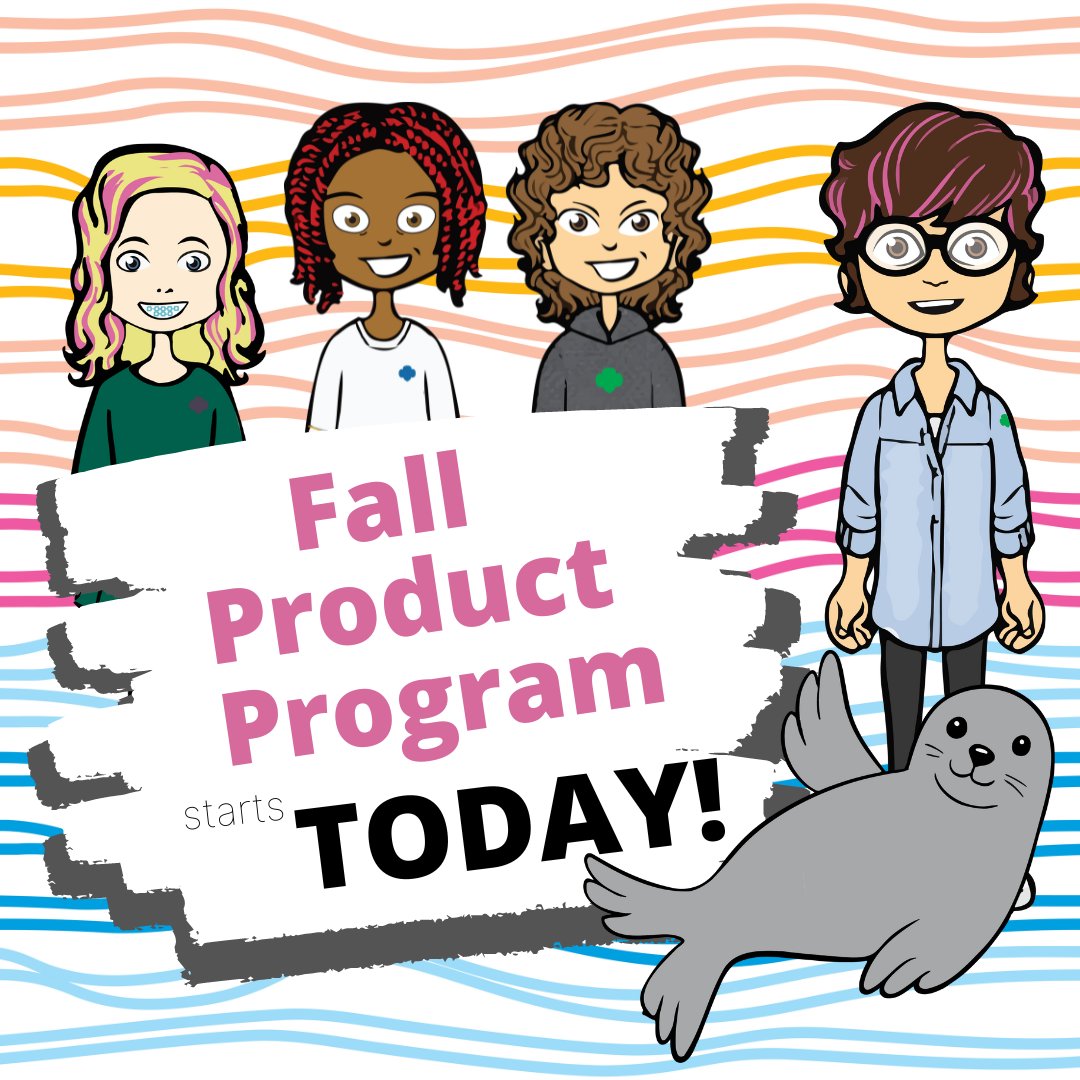 The fall product program starts today! Did your Girl Scouts get their welcome email to get started? If not, visit gsnutsandmags.com/gssd and register. 
#sdgirlscouts #gssd #fallproductprogram #nuts #chocolates #magazines #patches