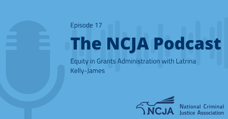 thencja's tweet photo. Q's about #equity in #grantsadministration? Tune in to Ep 17 of #TheNCJAPodcast with Latrina Kelly-James! Gillian Caplan speaks w/equity expert Latrina Kelly-James about foundational principles funding agencies should consider when incorporating equity into their practices.