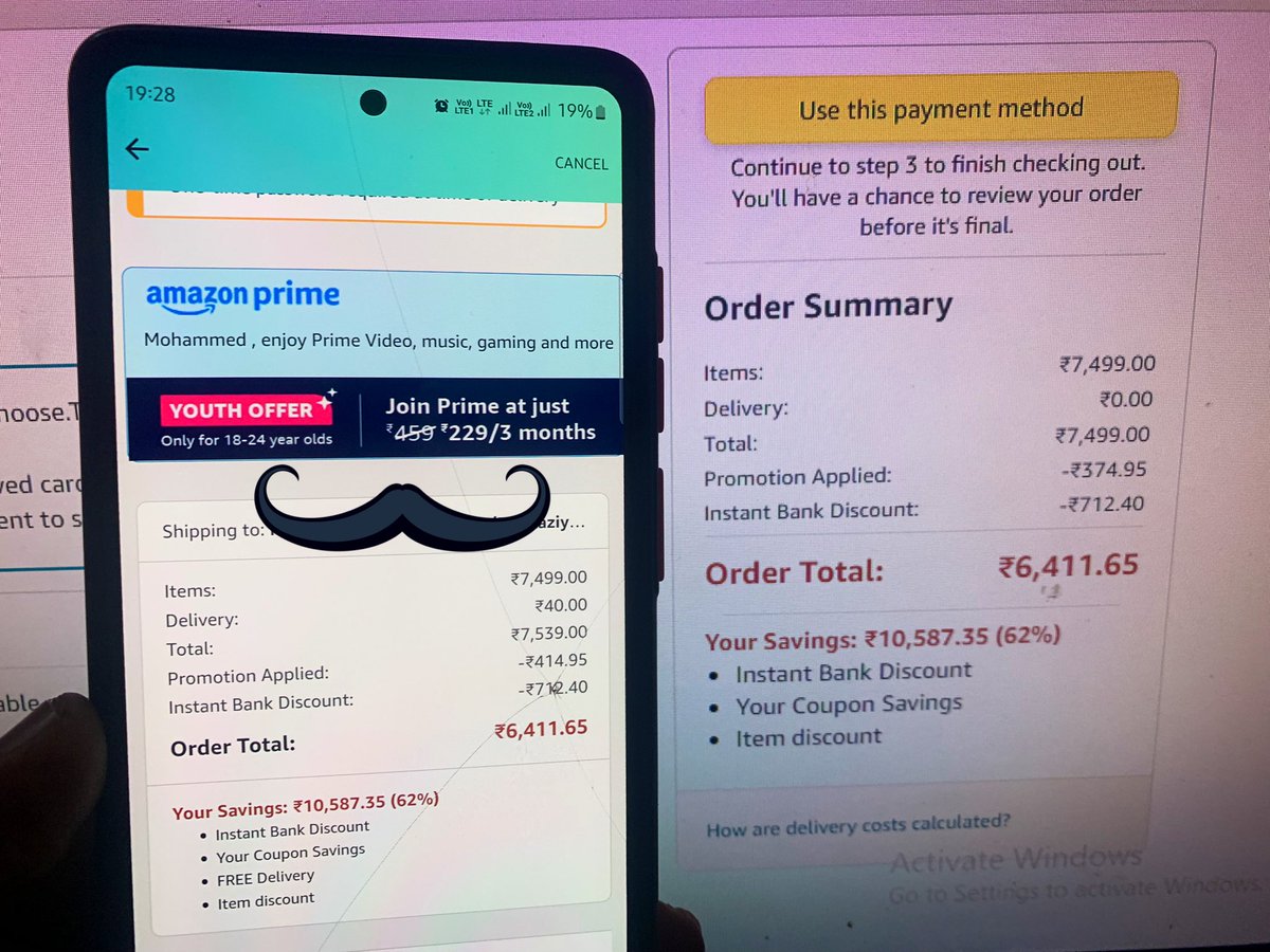 Mohammedichal's tweet photo. @TechBossIndia @TamilTechOffici @techsatire #AmazonPrime Vs #AmzonNonprime user.
@MPalydon  @PrimeVideo @JeffBezos @Flipkart https://t.co/TAwIYF7a5l