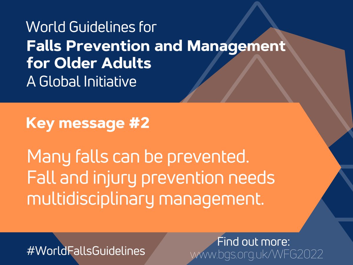Have you seen the new #WorldFallsGuidelines yet? 

Key message 2: Many falls can be prevented

Read more here worldfallsguidelines.com and here: academic.oup.com/ageing/article…