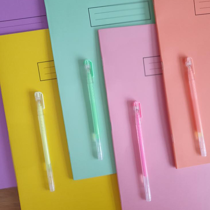 How about a hit of colour to brighten this autumnal day? <a href="/stationeryaunt/">Stationery Aunt</a> has taken this amazing photo of some of our pastel exercise books. Those matching pens are a great extra!

Do you like your stationery pastel or something a little more bright? Let us know in the comments!