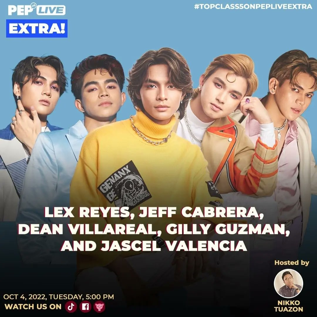 TeamJeffriends's tweet photo. ✨ Come join #TopClassFive this October 4, 2022 (5:00am PH time)
October 3, 2022 (5:00pm EST) on PEPLIVE.

You can watch it live on #PEPTV Youtube Channel, on Facebook page as @Pepalerts or you can catch them on kumu.

See you there Jeffriends ✨

#TopClass_Jeff https://t.co/R9s495aZN9