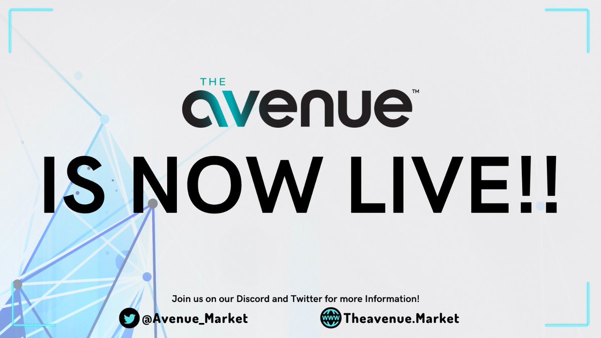 🚨THE AVENUE IS NOW LIVE!🚨

Head to 👉theavenue.market to check out the new and renewed NFT marketplace!🌐

✅FREE LISTINGS for the first month! +Staking, social functionality and much more! 🚀

Check it out here👉👉 theavenue.market