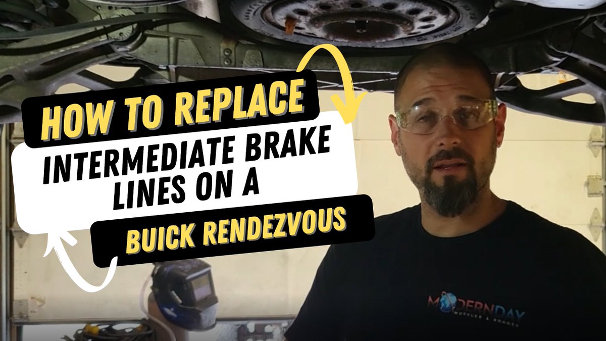 Moderndaymuff's tweet photo. Check out our latest YouTube Video! 

YouTube Video:
https://t.co/ETowx4NYwF

Below is the link for the part we used:
https://t.co/1hmE4iucWb...

#moderndaymufflerservices #intermediatebrakelines #BuickRendezvous #replacingbrakeline https://t.co/fFnN7zdtVG