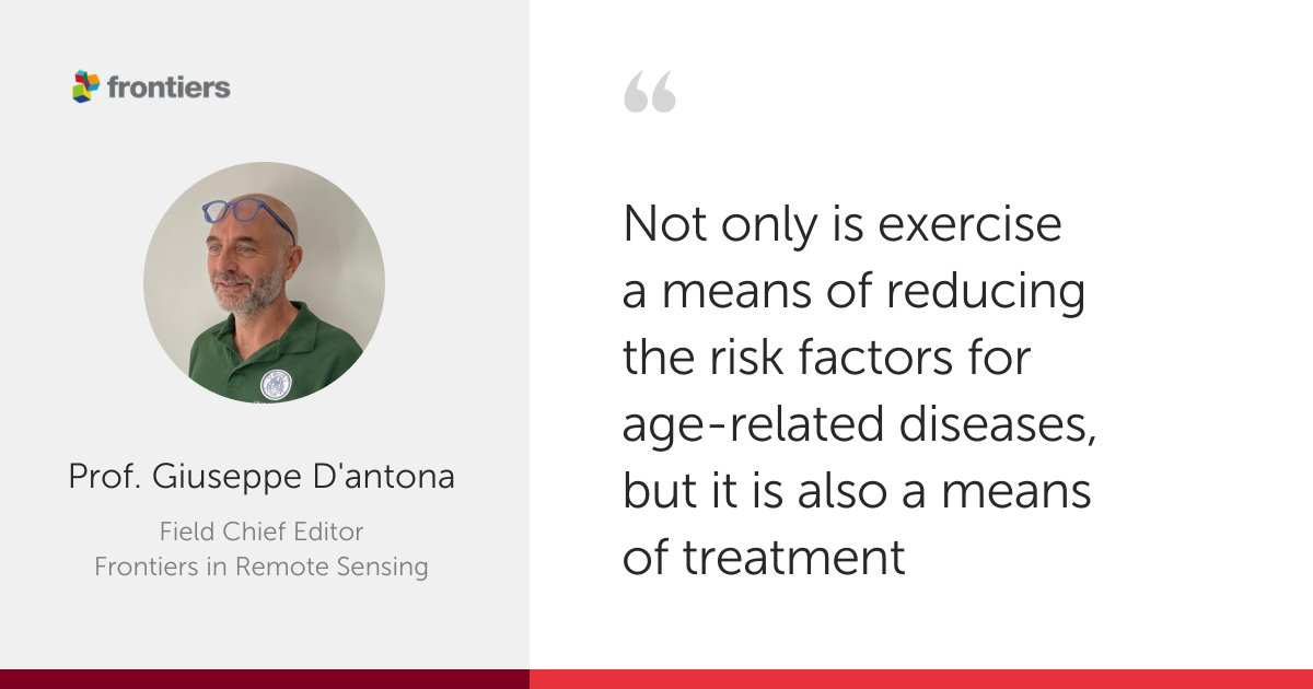 Our Specialty Chief Editor Prof. Giuseppe D'Antona's statement emphasizes the importance of taking action towards improving the lives of older people, their families and communities. 

#SpotlightOnAging #HealthyAging #AddingLifeToYears #OpenAcess