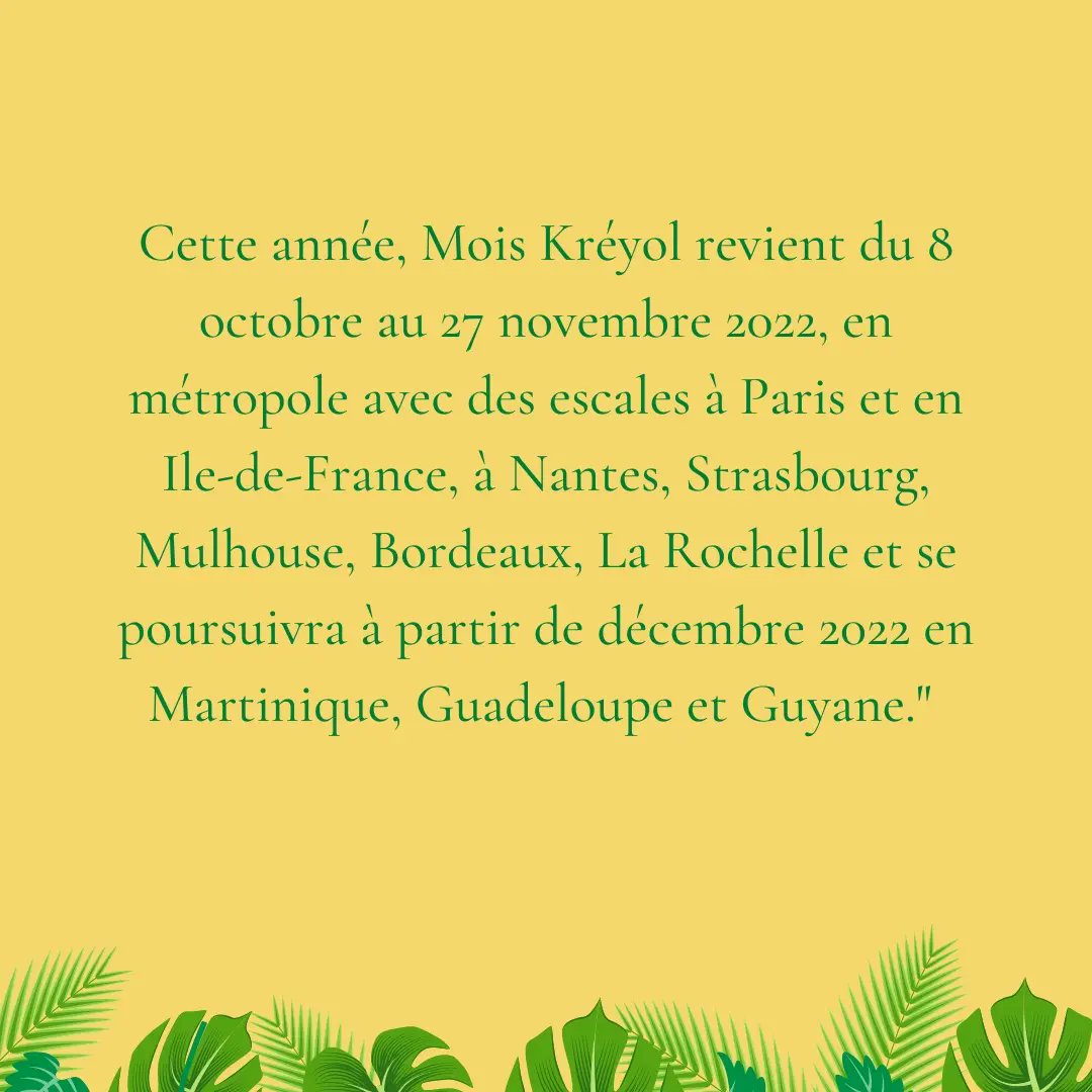 FRANÇAIS :

Depuis 2017, le festival « Mois Kréyol », festival des langues et des cultures créoles porté par la compagnie Difé Kako, s’offre en partage au « monde ». En 2021, il a réuni plus de 6 000 personnes autour de 43 propositions artistiques et culturelles.