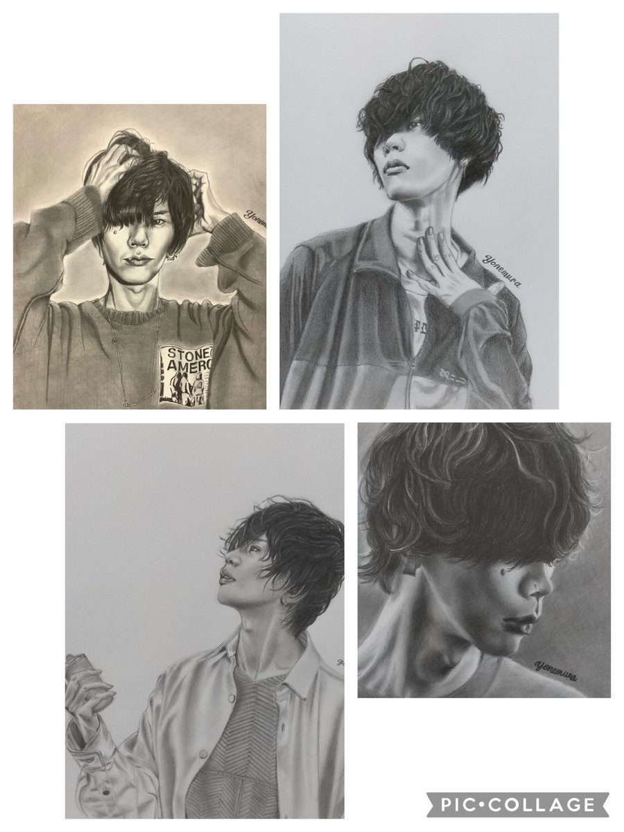 最近描いていない鉛筆画達で愛を叫ぶ❗️
米津さん、関西での公演も楽しんで来て下さいね🥰私もお会いできる日を楽しみにしています❣️
#HAPPYで埋め尽くして米津玄師に愛をばら撒こう 
#米津玄師
#鉛筆画
#過去絵
#FANART 
#kenshiyonezu 