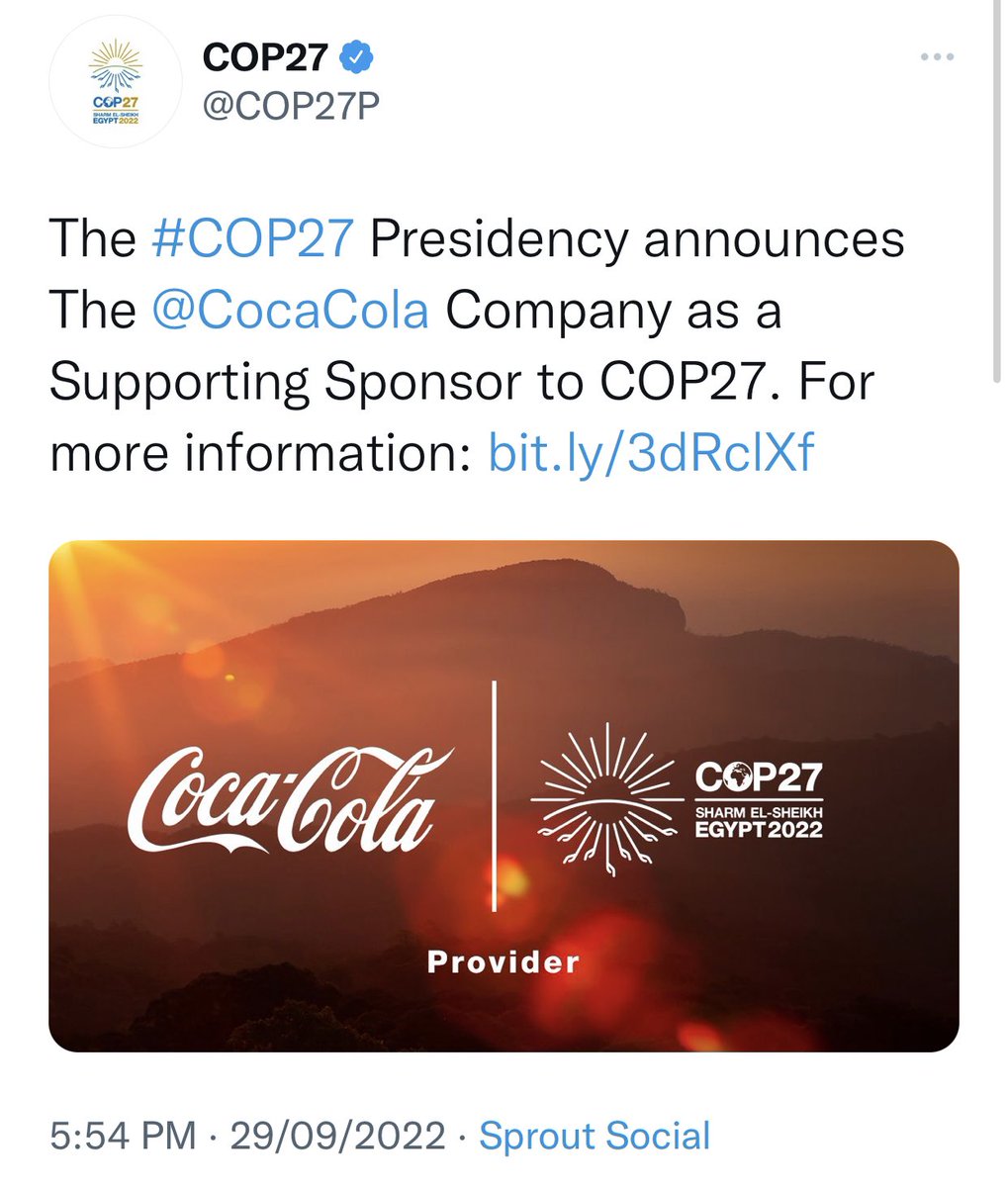 EcmOrgGLOB's tweet photo. The Climate activists were waiting for #COP27 to raise their voices about the #ClimateJustice and #ClimateReparationsforPakistan, but, it seems like The #COP27 presidency doesn't know that @CocaCola is ranked as the world’s top plastic polluter for the 4th consecutive year https://t.co/S3jG7giqzs