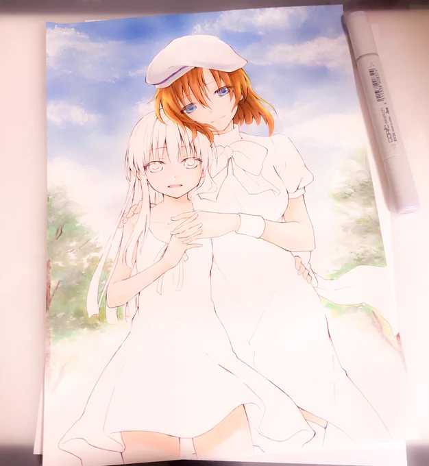 着色途中のレナ梨花発掘した 
