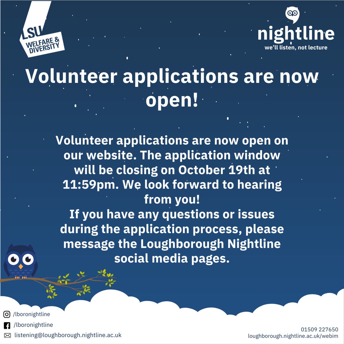 Loughborough Nightline tweet media