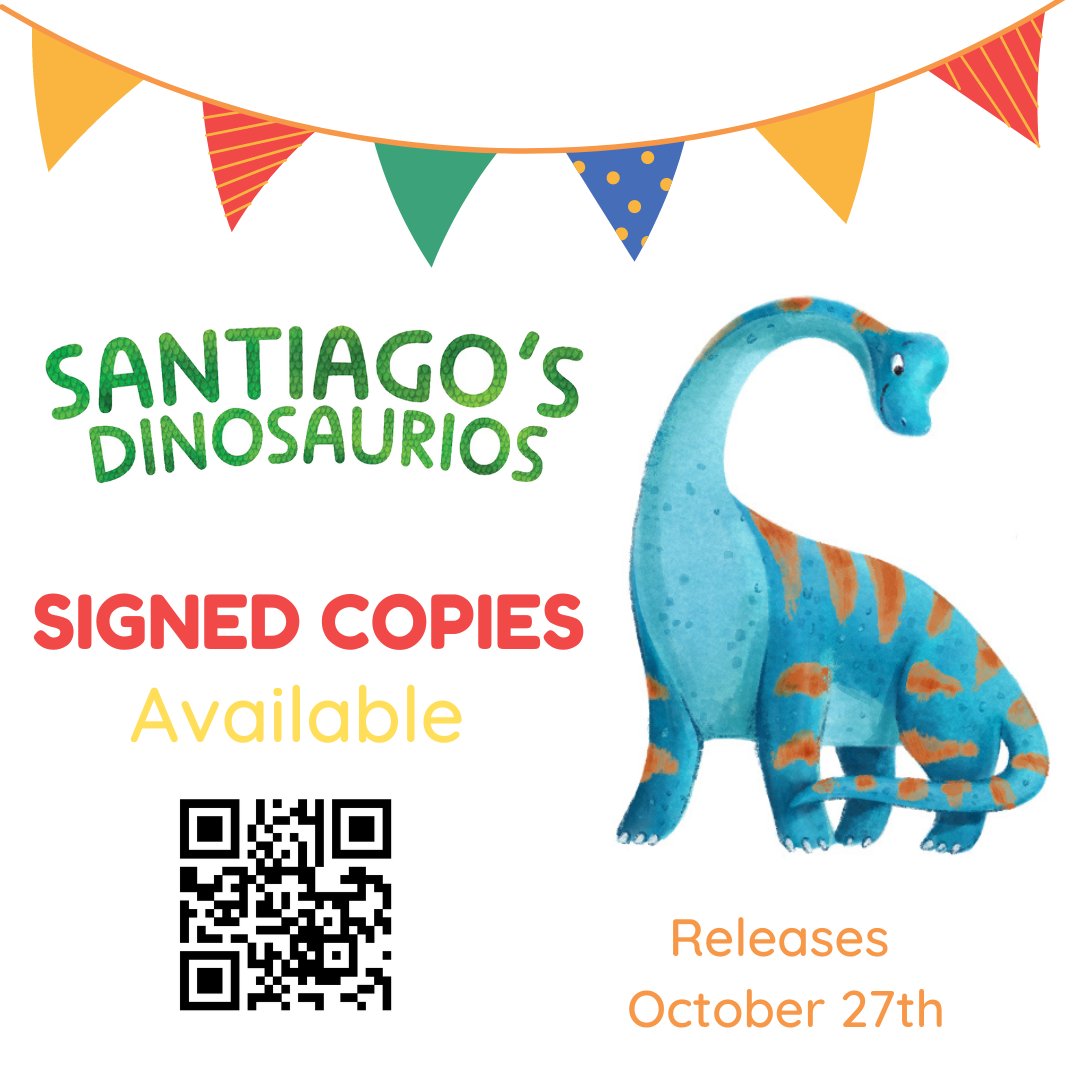 marianariosrmz1's tweet photo. 🎉 It's finally October, and hopefully we'll be celebrating Santiago's Dinosaurios book birthday on the 27th! 🎂🦖

If you're interested in a 📚, there's still time to pre-order here: https://t.co/C4DIHUdhEo

For signed copies: https://t.co/m6pRew2UXA

Thanks for your support!🦕 https://t.co/7g7SJt2hrI