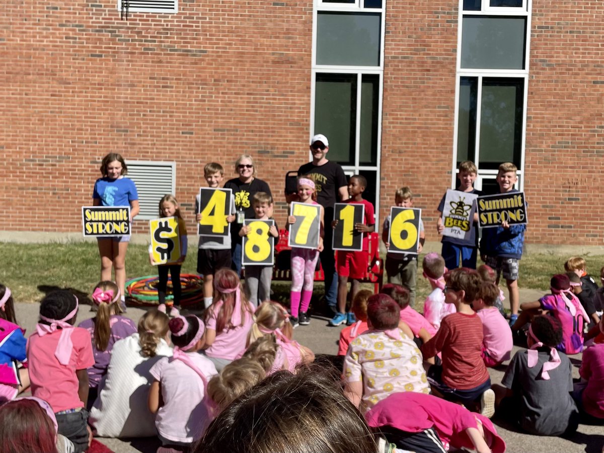 summitbees's tweet photo. Thank you to our generous Summit community! We raised $48,716 for our school! We appreciate your support. We would like to recognize @beckd303 for organizing Summit Strong day, PTA President Sarah Schloemer and all the volunteers from last Friday! @FHSchools @SummitPTA https://t.co/j2Gv5YQuuz