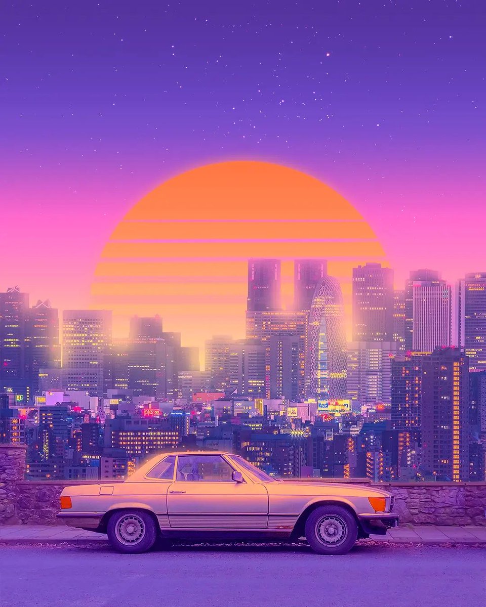 VaporFashion's tweet photo. Retrosun 🌙⚠️#art by @yagedanart💫#vaporwave https://t.co/fADTPcmzTG