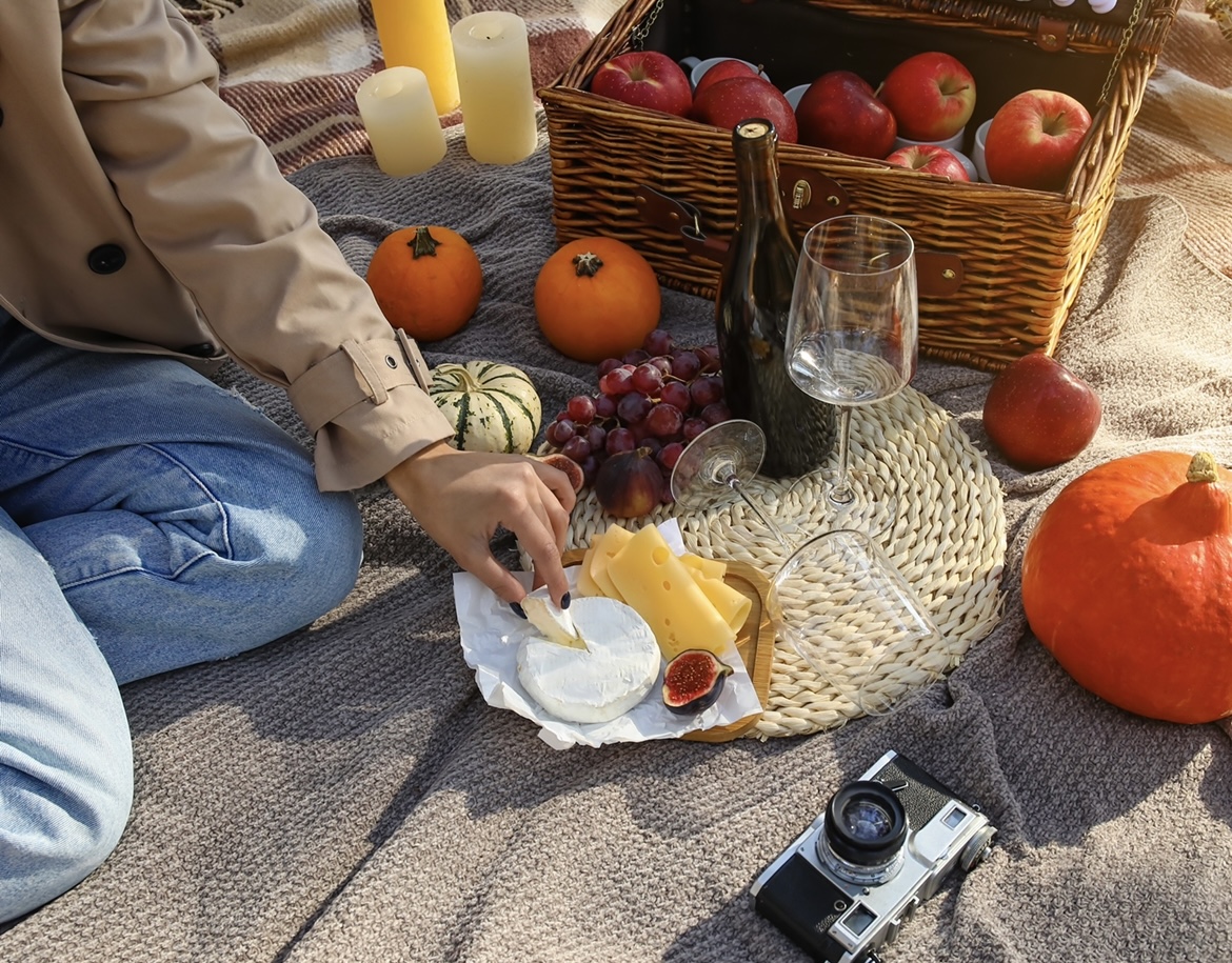 Wine &amp; picnics are a year-round thing!🍷

#winelover #wine #picnic #fall