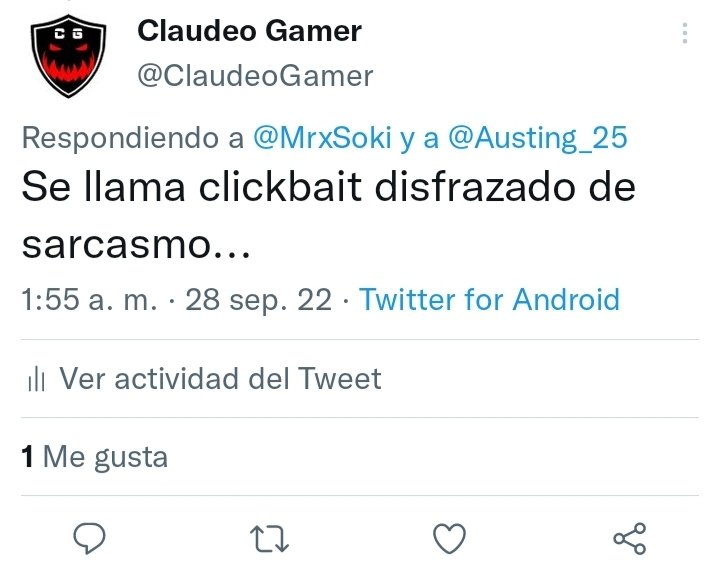 ClaudeoGamer's tweet photo. Se nos ofendió la princesa @MrxSoki 
Si no te gusta que te digan la verdad de lo rata que es para publicar sus videos con clickbait, no los haga!
El clickbait es una mierda, señor sokibait cagapalos.
Es lo mismo que hacer fraude. Aunque le duela es la realidad. https://t.co/IPWgLMlUyk