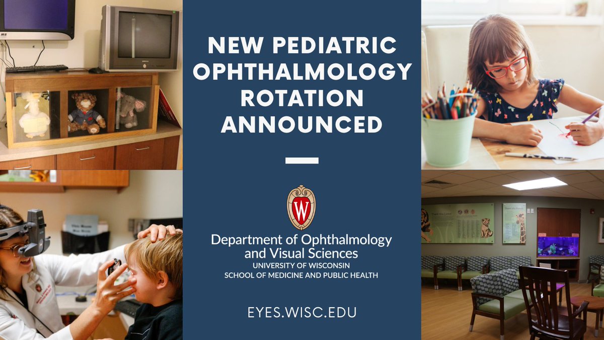 We are pleased to announce a new pediatric ophthalmology rotation. The new three-week rotation, which officially launched in September 2022, is designed to address the critical shortage of pediatric ophthalmologists nationwide.
ophth.wisc.edu/blog/2022/09/2…