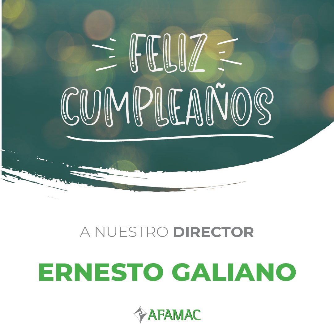 AFAMACArgentina's tweet photo. Hoy celebramos junto a nuestro Director Ernesto Galiano, de la #SociaAFAMAC #Computrol🎂
Deseamos que el año que comienza esté lleno de satisfacciones y momentos memorables.
🎉¡Felicidades! 🎉 https://t.co/TOGU1c0yGo