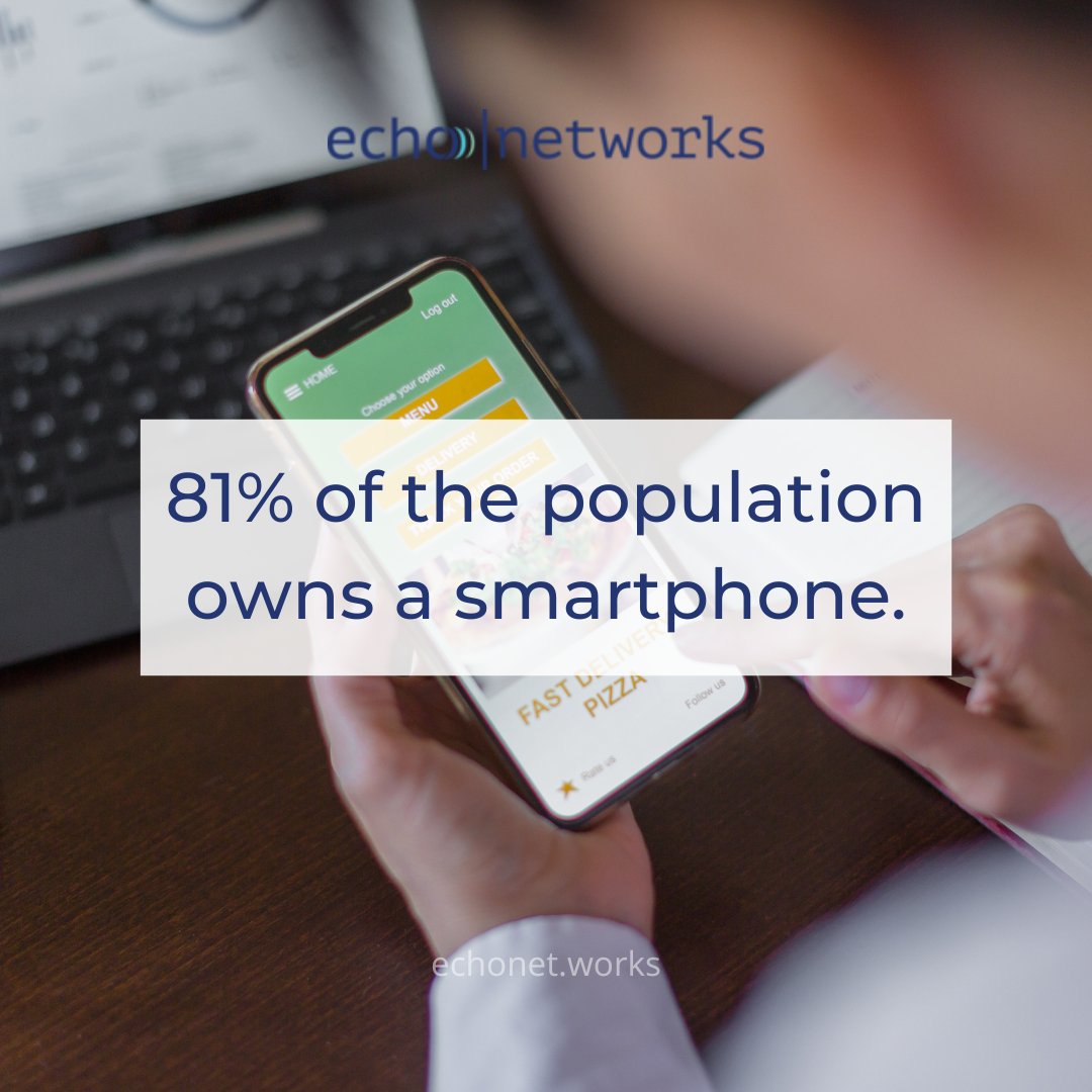 Echo_Net_Works's tweet photo. 📊 In the United States, over 81% of the population owns a smartphone. This is prompting businesses to embrace mobile communications and take advantage of its many benefits.

Echo Networks. Making business communication easier.

🌐 https://t.co/lAFu9TtOkv  |  ☎️️ 1-866-989-ECHO https://t.co/4KJH3kOzQG