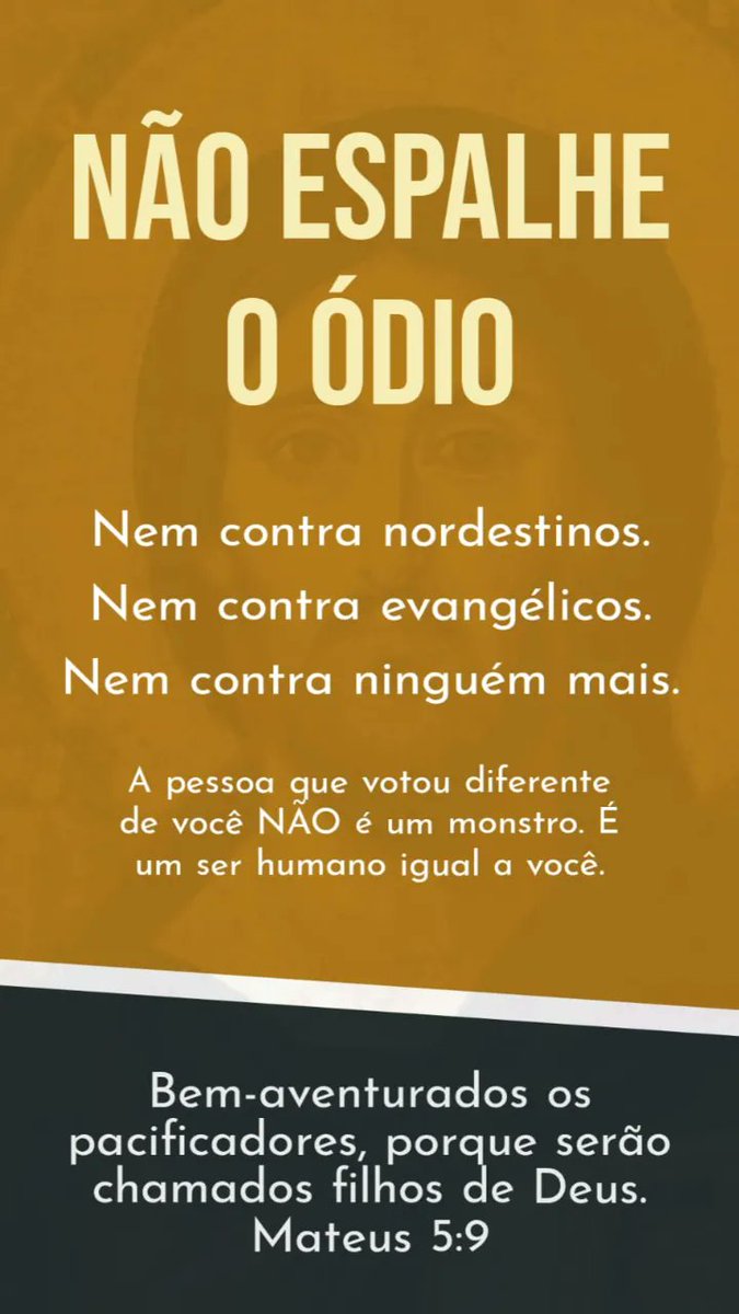 RevGyordano's tweet photo. Não dissemine o ódio. https://t.co/7bOuwEr867