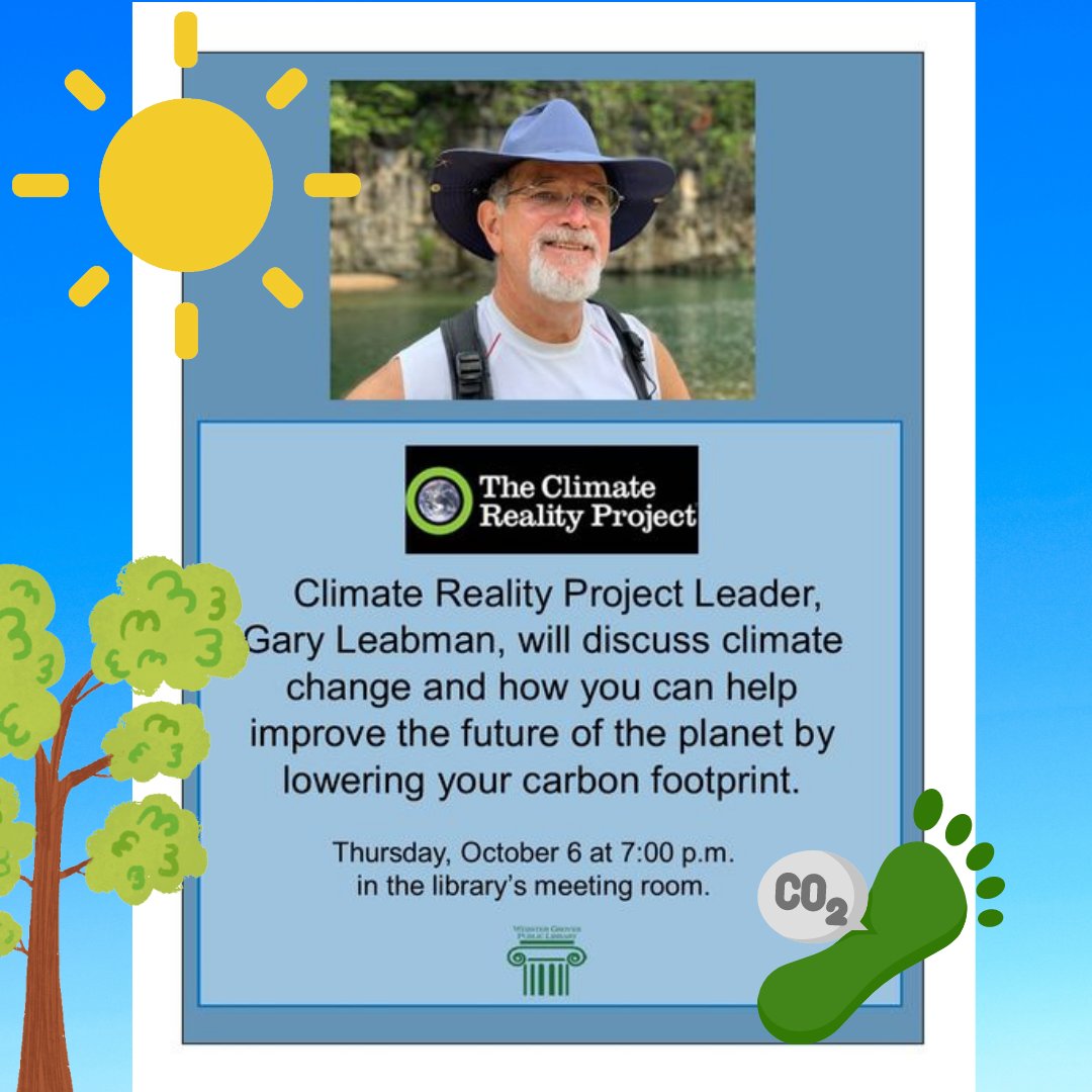 wgpl's tweet image. This week at WGPL! #storytime #ClimateRealityProject #RheumatoidArthritis #paintandsip #libraryprograms