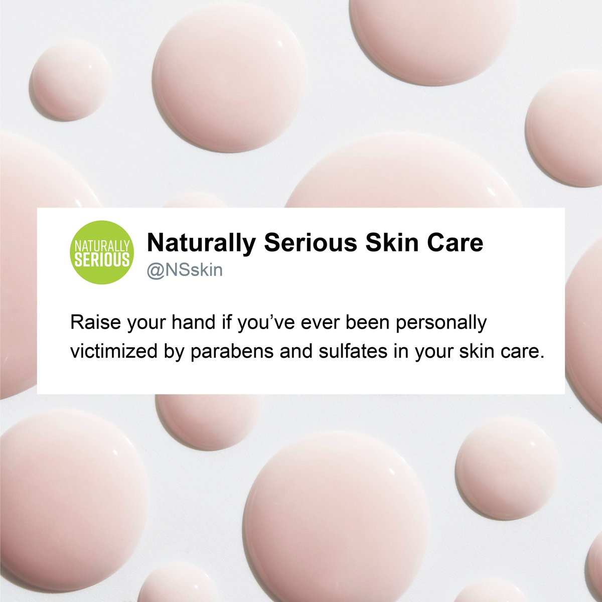 NSskin's tweet photo. "On October 3rd, he asked me what day it was..." Happy #MeanGirlsDay 💗Our hands are raised high in the air🙋 That is why #NaturallySerious is dedicated to creating products formulated with no B.A.D. (Banned, Ambiguous, Debatable) ingredients like parabens, sulfates or phthalates https://t.co/E4bsCrxA2X