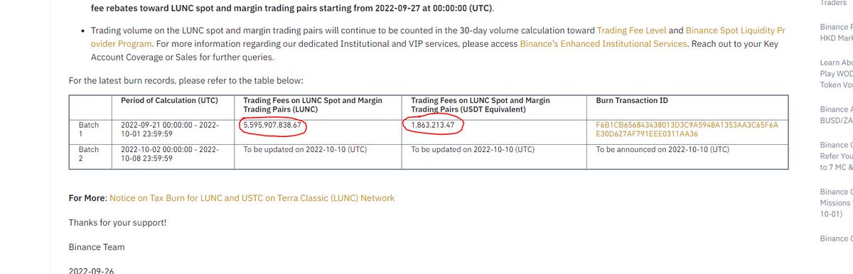 BREAKING NEWS : #Binance CONFIRMS the $LUNC 5.5 BILLION BURN IS THEIRS.

RETWEET TO SPREAD THE WORD! 🔥🔥