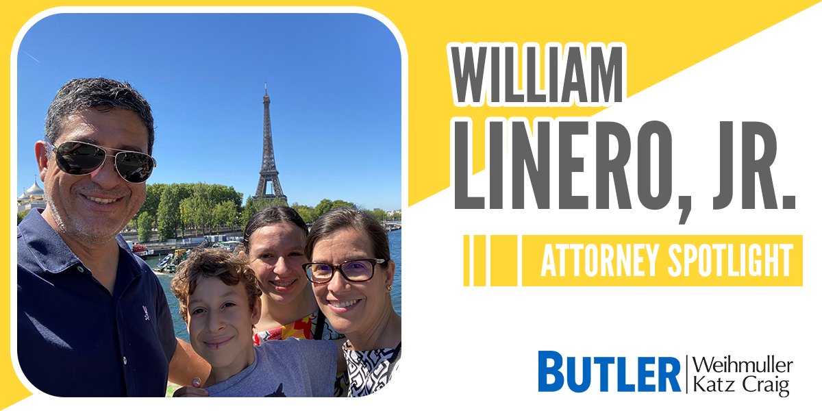 _ButlerLegal's tweet photo. In honor of National Hispanic Heritage Month, we've highlighted a few members of our Butler family. This week, we're featuring Tampa Partner William Linero: https://t.co/gABUFFIzOw
#ButlerLegal #spotlight #community #HispanicHeritageMonth https://t.co/2IQE7E8ZWC