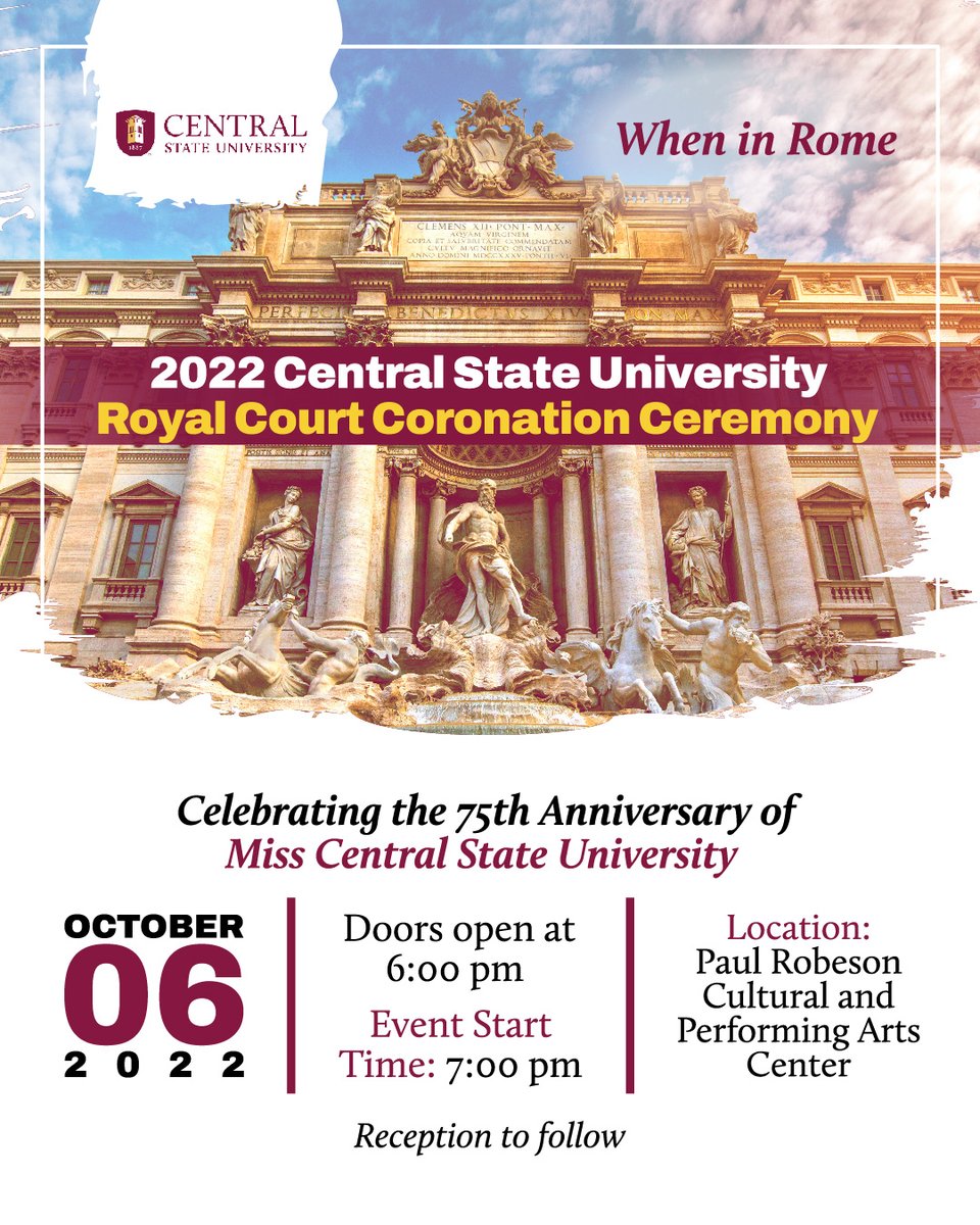 CentralState87's tweet photo. Homecoming All the Way Live 2022 is here! Please see the full event schedule #CentralState87 #HC2K22 #AllTheWayLive https://t.co/SqV749MOuo