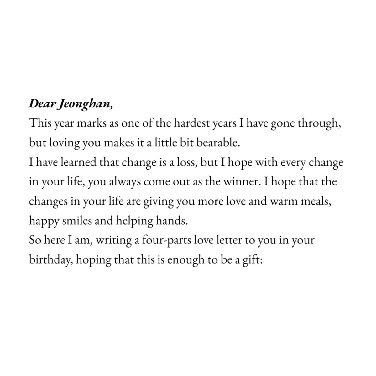 liv(e) / grieving acc on Twitter "JEONGHAN the love i have grown for